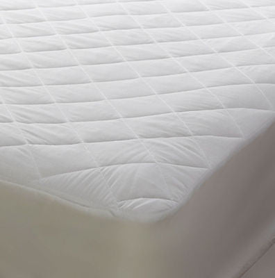 Polycotton mattress protector for 4'6" x 6'3" bed 136cm x 190cm bed 10" depth