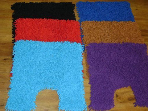 Luxury 2 piece shaggy bath mat set in 6 colours