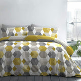 Hexagon Easy Care Reversible Duvet Cover