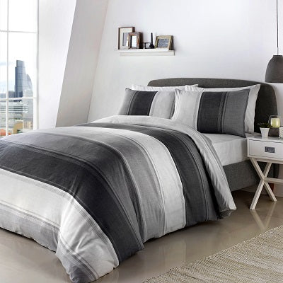 Bentley Easy Care Reversible Duvet Cover Bedding blue grey ochre blush