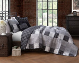 Jumana Restmor Quilted Reversible Patchwork Design Bedspread in 3 sizes with free pillow sham/s
